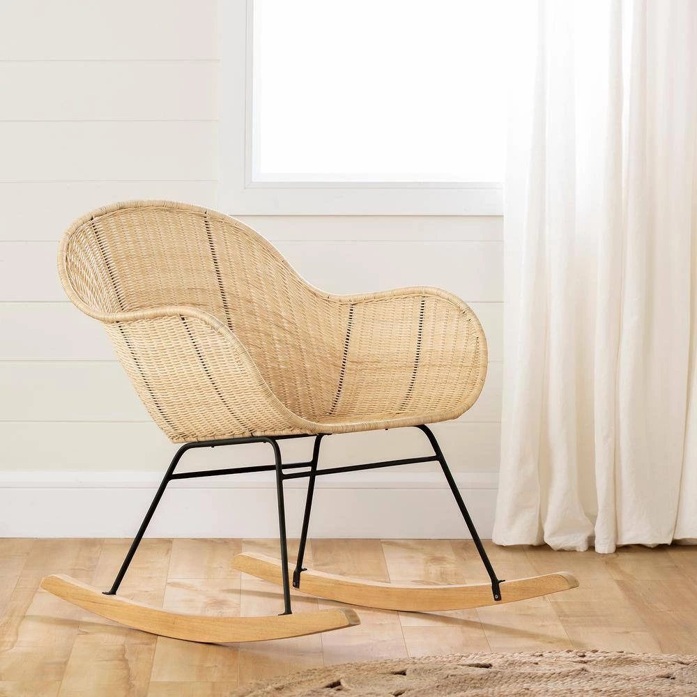 Balka Beige Rattan Chair by South Shore 2 Balka Beige Rattan Chair by South Shore - Image 2