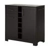 Vietti 6-Bottle Black Oak Bar Cabinet by South Shore