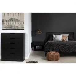 Holland 5-Drawer Black Oak Chest by South Shore -South Shore Shop black oak south shore chest of drawers 11292 31 1000