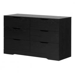 Holland 6-Drawer Black Oak Dresser by South Shore