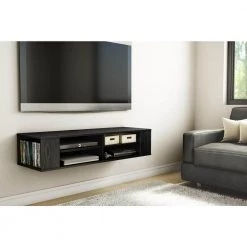 City Life 50-Disk Capacity Wall Mounted Media Console in Black Oak by South Shore 10 City Life 50-Disk Capacity Wall Mounted Media Console in Black Oak by South Shore -South Shore Shop black oak south shore media storage 4147675 40 1000