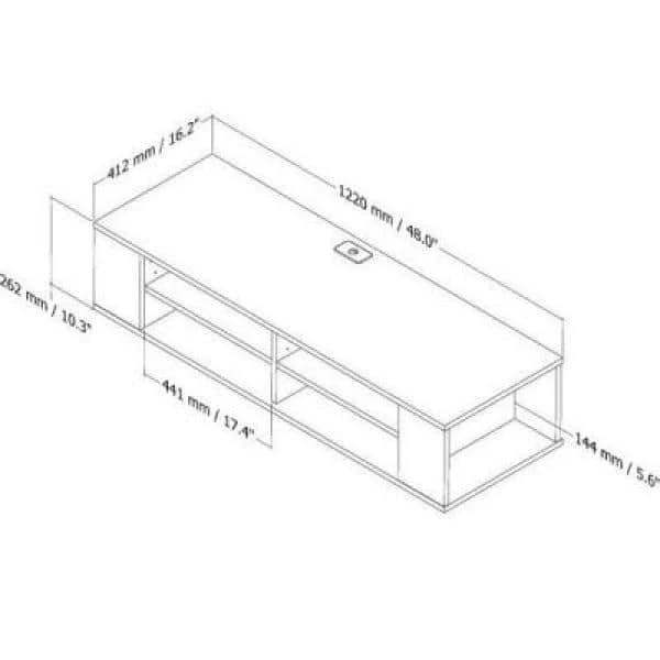City Life 50-Disk Capacity Wall Mounted Media Console in Black Oak by South Shore 2 City Life 50-Disk Capacity Wall Mounted Media Console in Black Oak by South Shore - Image 2