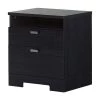 Reevo 1-Drawer Black Onyx Nightstand by South Shore