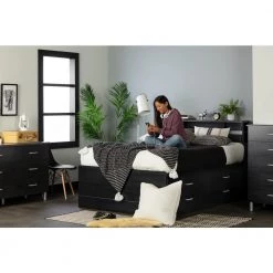 Cosmos Full Storage Bed by South Shore -South Shore Shop black onyx south shore platform beds 3127209 76 1000