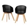 Flam Black Chair (Set of 2) by South Shore