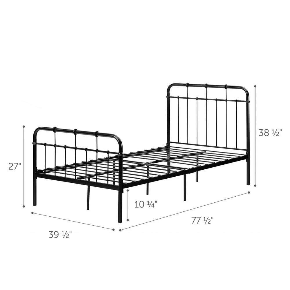 Cotton Candy Black Twin Bed by South Shore 6 Cotton Candy Black Twin Bed by South Shore - Image 6