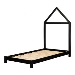 Sweedi Matte Black Twin Bed by South Shore