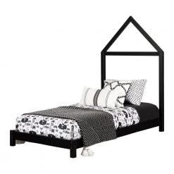 Sweedi Matte Black Twin Bed by South Shore -South Shore Shop black south shore kids beds 12551 c3 1000