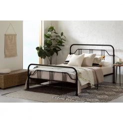 Balka Black Finish Queen size Bed 63.50 in W. with Headboard by South Shore -South Shore Shop black south shore platform beds 13446 31 1000
