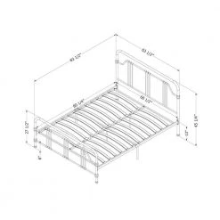 Avilla Black Queen Size Bed 63.5 in. W with Headboard by South Shore -South Shore Shop black south shore platform beds 14353 77 1000