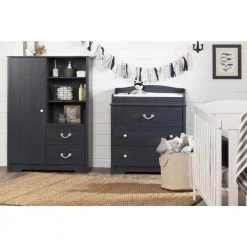 Avirorn 3-Drawer Blueberry Changing Table by South Shore -South Shore Shop blueberry south shore changing tables 10420 1f 1000