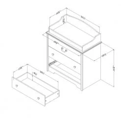 Avirorn 3-Drawer Blueberry Changing Table by South Shore -South Shore Shop blueberry south shore changing tables 10420 fa 1000