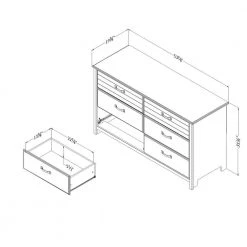 Ulysses 6-Drawer Blueberry Dresser by South Shore -South Shore Shop blueberry south shore kids dressers 10361 77 1000