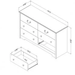 Aviron 6-Drawer Blueberry Dresser by South Shore -South Shore Shop blueberry south shore kids dressers 10416 44 1000