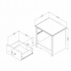 Navali 1-Drawer Blueberry Nightstand by South Shore -South Shore Shop blueberry south shore kids nightstands 12707 fa 1000