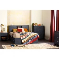 Asten 1 -Drawer Blueberry Nightstand 22.5 in. H x 21.75 in. W x 17.5 in. D by South Shore -South Shore Shop blueberry south shore kids nightstands 12725 c3 1000