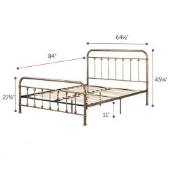Prairie Bronze Queen Size Bed 64.75 in. Wwith Headboard by South Shore -South Shore Shop bronze south shore platform beds 13068 77 1000