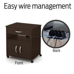 Axess Chocolate Microwave Cart With Storage by South Shore 7 Axess Chocolate Microwave Cart With Storage by South Shore -South Shore Shop chocolate south shore microwave carts 10014 4f 1000