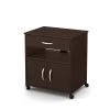 Axess Chocolate Microwave Cart With Storage by South Shore