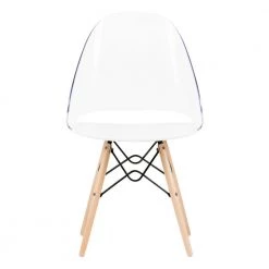 Annexe 19.3 in. Width Standard Clear and White Plastic Guest Office Chair by South Shore -South Shore Shop clear and white south shore guest office chairs 100275 1f 1000