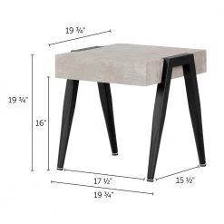 City Life Concrete Gray and Black End Table by South Shore -South Shore Shop concrete gray and black south shore end side tables 11416 40 1000