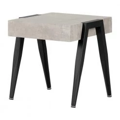 City Life Concrete Gray and Black End Table by South Shore