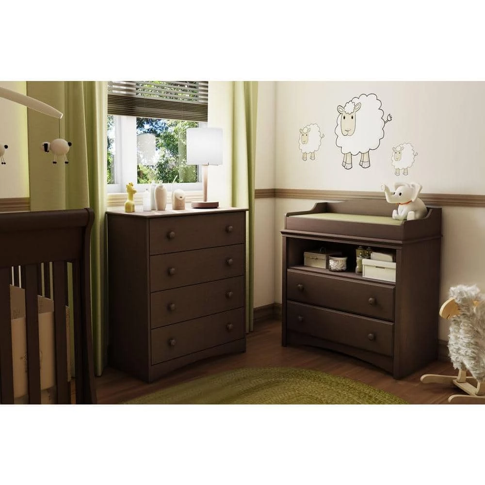 Angel 2-Drawer Espresso Changing Table by South Shore 1 Angel 2-Drawer Espresso Changing Table by South Shore
