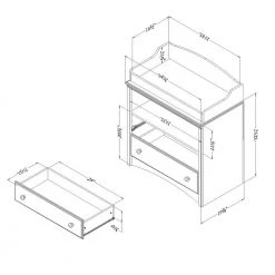 Fundy Tide 2-Drawer Espresso Changing Table by South Shore -South Shore Shop espresso south shore changing tables 9024331 44 1000
