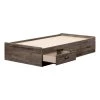 Asten Brown Fall Oak Twin Bed by South Shore