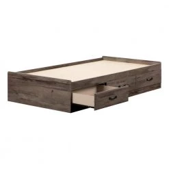Asten Brown Fall Oak Twin Bed by South Shore