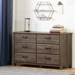 Ulysses 6 -Drawer Fall Oak Dresser by South Shore