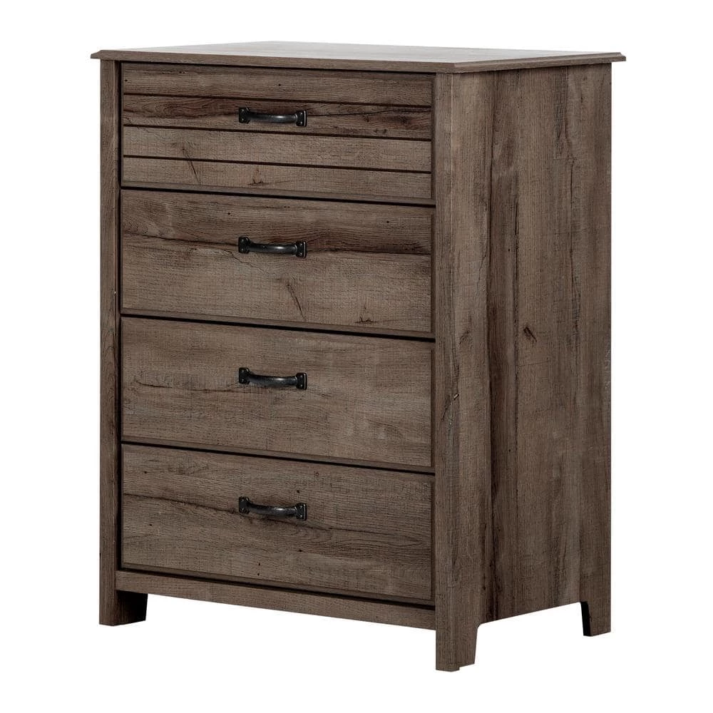 Asten 4-Drawer Fall Oak Chest 40 in. H x 31.25 in. W x 19.5 in. D by South Shore 1 Asten 4-Drawer Fall Oak Chest 40 in. H x 31.25 in. W x 19.5 in. D by South Shore