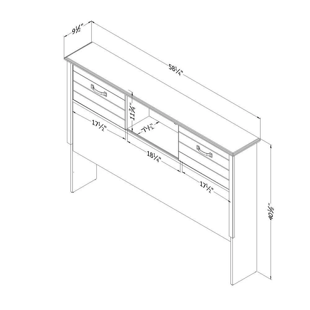 Ulysses Fall Oak Full Headboard by South Shore 3 Ulysses Fall Oak Full Headboard by South Shore - Image 3
