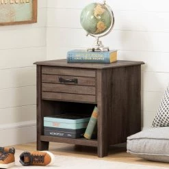 Ulysses 1-Drawer Fall Oak Nightstand by South Shore 11 Ulysses 1-Drawer Fall Oak Nightstand by South Shore -South Shore Shop fall oak south shore nightstands 11910 c3 1000