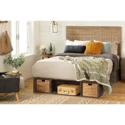 Avilla Fall Oak Full Storage Bed with Baskets by South Shore -South Shore Shop fall oak south shore platform beds 13415 31 1000
