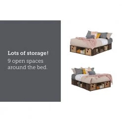 Avilla Fall Oak Full Storage Bed with Baskets by South Shore -South Shore Shop fall oak south shore platform beds 13415 76 1000