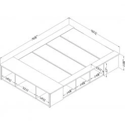 Avilla Fall Oak Full Storage Bed with Baskets by South Shore -South Shore Shop fall oak south shore platform beds 13415 77 1000