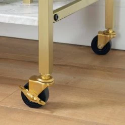 Maliza Bar Cart with Wine Bottle Storage and Wine Glass Rack Faux Carrara Marble by South Shore 18 Maliza Bar Cart with Wine Bottle Storage and Wine Glass Rack Faux Carrara Marble by South Shore -South Shore Shop faux carrara marble and gold south shore bar carts 12805 1f 1000