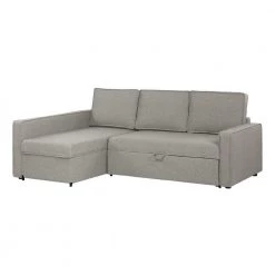 Live-it Cozy 1-Piece Gray Fog Polyester Sectional Sofa with Reversible Sleeper and Removable Cushions by South Shore