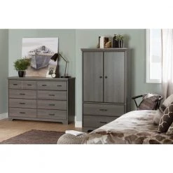 Versa Gray Maple Armoire by South Shore -South Shore Shop gray maple south shore armoires wardrobes 10604 31 1000