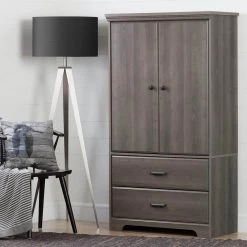 Versa Gray Maple Armoire by South Shore -South Shore Shop gray maple south shore armoires wardrobes 10604 c3 1000