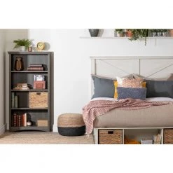 57.62 in. Gray Maple Faux Wood 4-shelf Standard Bookcase with Adjustable Shelves by South Shore 13 57.62 in. Gray Maple Faux Wood 4-shelf Standard Bookcase with Adjustable Shelves by South Shore -South Shore Shop gray maple south shore bookcases bookshelves 12205 31 1000