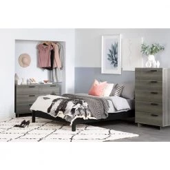 Cavalleri 5-Drawer Gray Maple Chest of Drawers by South Shore -South Shore Shop gray maple south shore chest of drawers 12226 31 1000