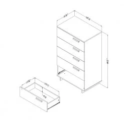Cavalleri 5-Drawer Gray Maple Chest of Drawers by South Shore -South Shore Shop gray maple south shore chest of drawers 12226 77 1000