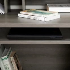 44.75 in. Gray Maple Rectangular 3 -Drawer Computer Desk with Hutch by South Shore -South Shore Shop gray maple south shore computer desks 12108 4f 1000