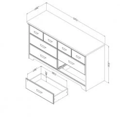Versa 6-Drawer Gray Maple Dresser by South Shore -South Shore Shop gray maple south shore dressers 9041010 4f 1000