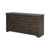 Versa 6-Drawer Gray Maple Dresser by South Shore