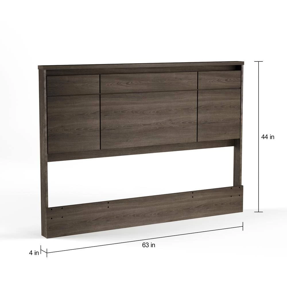 Gravity Gray Maple Queen Headboard by South Shore 7 Gravity Gray Maple Queen Headboard by South Shore - Image 7