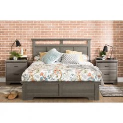 Versa Queen-Size Platform Bed in Gray Maple by South Shore -South Shore Shop gray maple south shore platform beds 10631 4f 1000