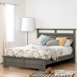 Versa Queen-Size Platform Bed in Gray Maple by South Shore -South Shore Shop gray maple south shore platform beds 10631 76 1000